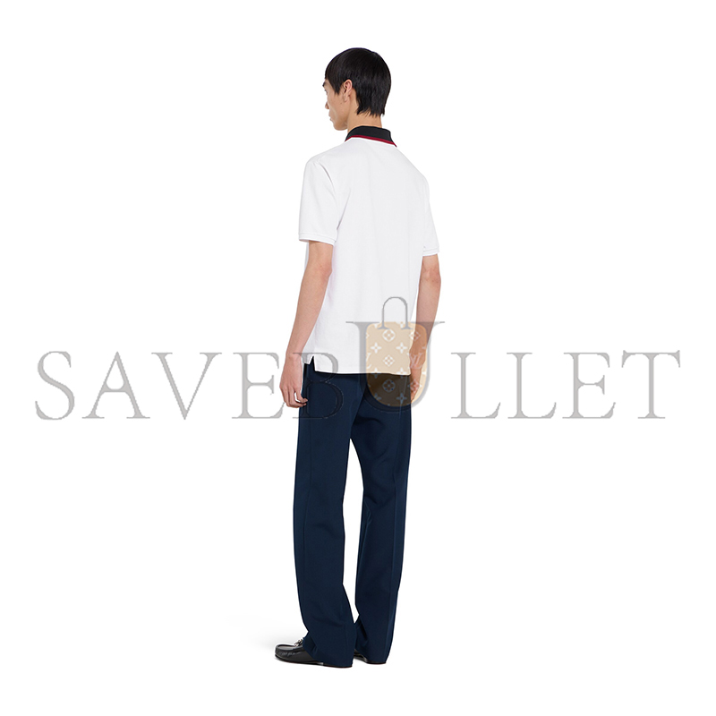 Gvc*1 cotton piquet polo shirt with embroidery 854826